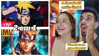 REACT 2 EM 1  Rap do Boruto  FILHO DE UM HOKAGE  Tipo Boruto Uzumaki 🔥 Boruto Two Blue Vortex [upl. by Atiuqa]