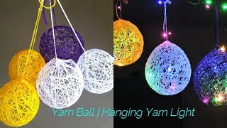 How to Make a Lantern with Yarn  Gorgeous DIY Yarn Orbs  How to Make Balloon Orbs [upl. by Philip764]