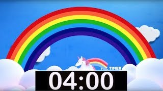 Rainbow Timer 4 Minutes Countdown Timer with Music for Kids [upl. by Sinegold777]