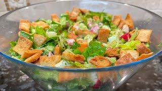 Lebanese Fattoush Salad  فٹوش سلاد  Zaika With Jabeen [upl. by Belicia]