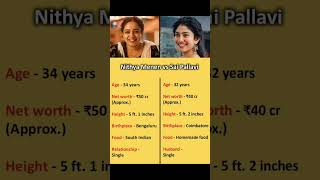 Nithiya Menon 🆚 Sai Pallavi [upl. by Eiralam784]