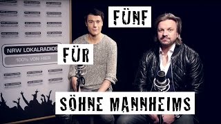 Fünf für Söhne Mannheims Jonny König und Henning Wehland  das Interview ohne Fragen [upl. by Judy679]