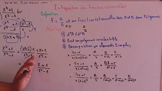 Intégrales  partie 8  Intégration des fonctions rationnelles 1 [upl. by Ardeed]
