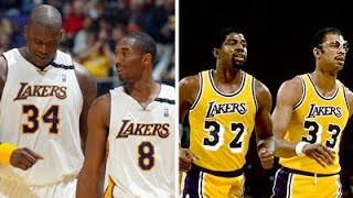 Shaq amp Kobe vs Kareem amp Magic [upl. by Yrrep933]