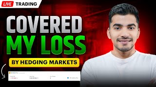 Live Trading How I Covered My Losses Using Hedging in the Market [upl. by Anaimad]