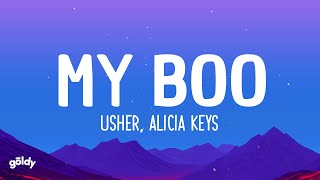 Usher  My Boo Lyrics ft Alicia Keys [upl. by Illac]