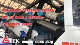 Permanent Overband Magnet Set on Mobile Crushers  GTEK MAGNET [upl. by Nedlog]