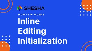 Inline Editing Initialization [upl. by Annoyik]