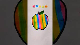 Apple 🍎 colouring viralshort drawing youtubeshorts [upl. by Nwahsad]