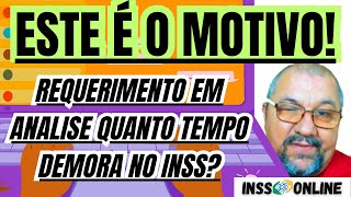 INSS HOJE REQUERIMENTO EM ANALISE QUANTO TEMPO DEMORA NO INSS [upl. by Lyris]