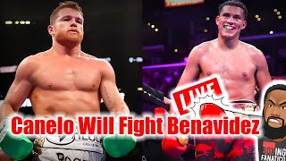 Boxing Fanatico Live Ep79 Canelo WILL fight David Benavidez [upl. by Nilek]