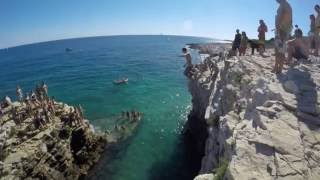 Cliff jumping in Kamenjak Croatia [upl. by Cogen]