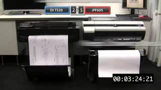 HP Designjet T520 vs Canon iPF605 [upl. by Killarney]