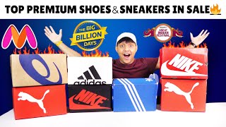 TOP BRANDED SHOESSNEAKERS  RUNNING SHOES DEALS IN BIG BILLION DAY  MYNTRA SALE 🔥🔥🔥🔥LOOT [upl. by Weinman]