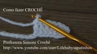 Tutorial Como fazer Crochê Básico  Professora Simone [upl. by Ahsitruc608]