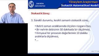 Yöneylem Araştırması 2 Hafta 1 Stokastik Süreçler Markov Zincirleri [upl. by Issiah242]