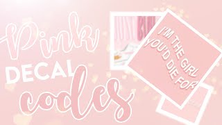 Pink Aesthetic Decal Codes  Girly Decal Codes ♡  Bonnie Builds  ROBLOX  Bloxburg [upl. by Eimoan]