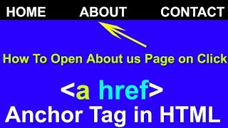 14 How to link pages in HTML Anchor Tag in HTML by cyber warriors [upl. by Arlette]