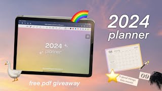 eng 2024 planner free pdf giveaway 🌈  แจกแพลนเนอร์ 2024 [upl. by Enilecram]