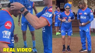 Ishan kishan Making Fun 😁 Of Malinga During Mi Practice Session [upl. by Ibrab]