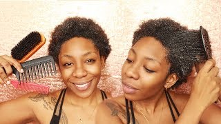 Detangling Short 4C Natural Hair Type 4 TWA  TubShroom Chrome Edition [upl. by Emse458]