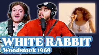 White Rabbit LIVE Woodstock 1969  Andy amp Alex FIRST TIME REACTION [upl. by Bolt]