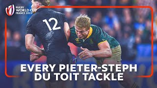 All 28 tackles from Springbok PieterSteph du Toit in Rugby World Cup final 2023 [upl. by Crysta4]