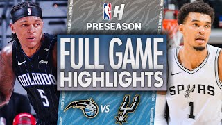 Orlando Magic vs San Antonio Spurs  Full Game Highlights  October 9 2024 NBA Preseason [upl. by Frederico]