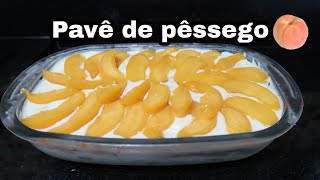 pavê de pêssego muito fácil receita Natalina 🎅🌲 [upl. by Enihpets]