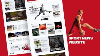 Sports News Website Project For Beginners  HTML CSS Project Speed Code  Website Design Project [upl. by Dahsraf]