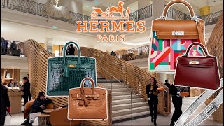 PARIS HERMÈS LUXURY SHOPPING VLOG Faubourg Saint Honoré → SÈVRES→GEORGE V→FSH HERMES FULL STORE TOUR [upl. by Ekenna989]