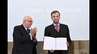 Verleihung des LeibnizPreises 2018 an Prof Oliver G Schmidt [upl. by Chloras]