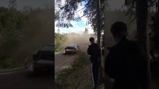 Lahti Historic Rally 2024 Ville Silvasti crash [upl. by Ettenan]