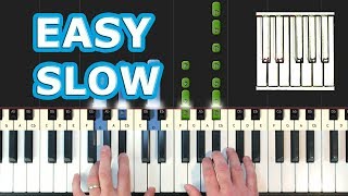 Amélie  piano tutorial easy  Comptine dun Autre Été  SLOW  Yann Tiersen [upl. by Malory]