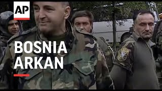 BOSNIA CAPTURED SOLDIERS PARADED BY SERB PARAMILITARY LEADER [upl. by Iarised954]