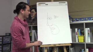 Pablo Picasso amp Cubism Drawing Tutorial  Pablo Picasso Made Easy [upl. by Yelkreb]