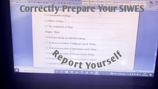 How To Correctly Prepare Your SIWES Report [upl. by Ynes508]