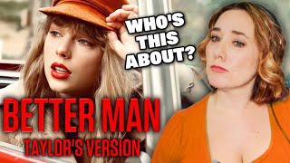 Vocal Coach reacts to BETTER MAN by  TAYLOR SWIFT   A JOHN MAYER SONG [upl. by Nahseez]