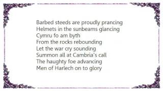 Charlotte Church  Men of Harlech Lyrics [upl. by Yborian857]