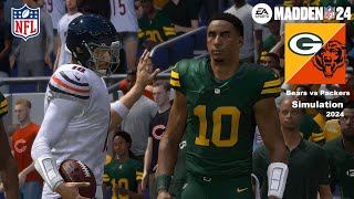 Madden 24 Bears vs Packers Sim 20242025 Full 15 Minute Quarters Madden 25 Roster Game Play [upl. by Lodie884]