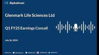 Glenmark Life Sciences Ltd Q1 FY202425 Earnings Conference Call [upl. by Ransom]