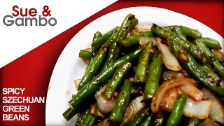 Chinese Spicy Szechuan Green Beans stir fry [upl. by Alard]