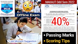 MAKAUT Exam Passing Marks 40 😯 BacklogYearLag  How to Pass Offline Semester Exam Tricks ✅ [upl. by Ramos]