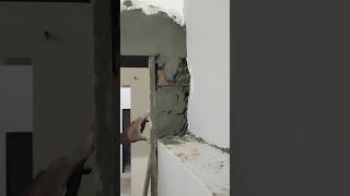 Plastering Process ✅ construction plaster wall civilengineering fast work viralvideo [upl. by Awjan258]