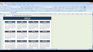 Cara membuat kalender di Microsoft Excel 2007 [upl. by Xet]