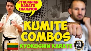 Top 3 Most effective FIGHT COMBOS in KYOKUSHIN Karate👊🇯🇵⛩ [upl. by Kreda54]