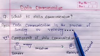 Data Communication in Networking  Components of Data Communication [upl. by Anuaik]