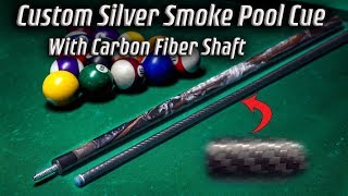 Making A Silver Smoke Custom Pool Cue With Carbon Fiber Shaft 4k [upl. by Bradan]