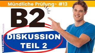 B2 Deutsch Test für den Beruf  Mündliche  Teil 2  Diskussion  beruflich  TELC Small Talk🇩🇪 [upl. by Eihtur]