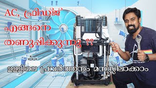 How Air Conditioning and Refrigerators Work  Explained in Malayalam [upl. by Vasileior]